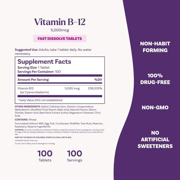 Natrol B12 Fast Dissolve Vitamin Energy Supplement-5