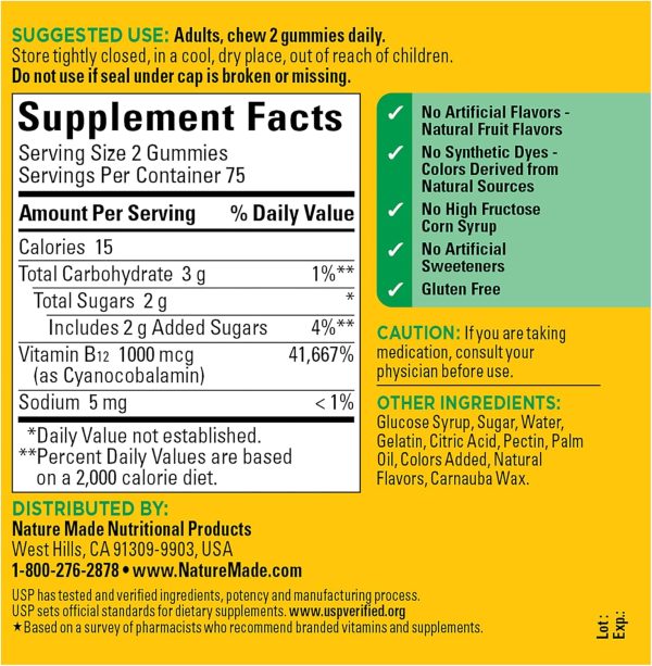 Nature Made B12 Gummies Energy Support Vitamin Supplement-4