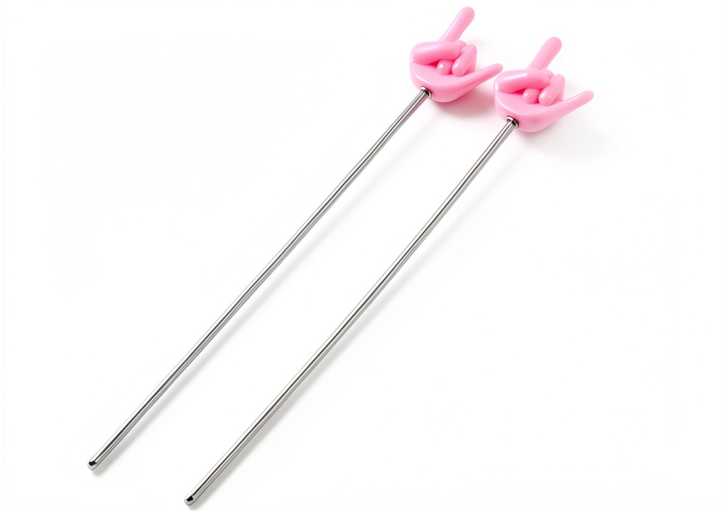 Angoily cake tester with decorative top on a kitchen counter
