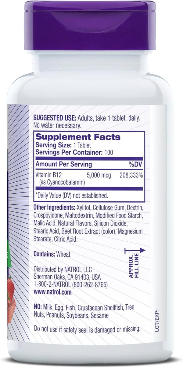 Natrol B12 Fast Dissolve Vitamin Energy Supplement-8
