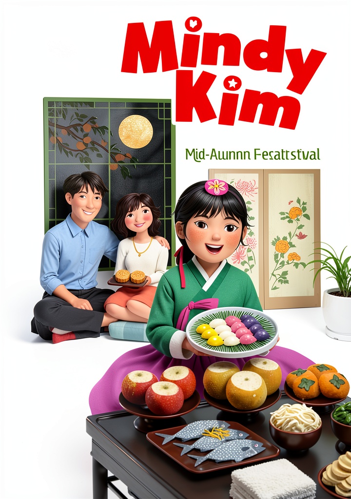 Reading Mindy Kim Children’s Book Series on a tablet in a cozy bedroom