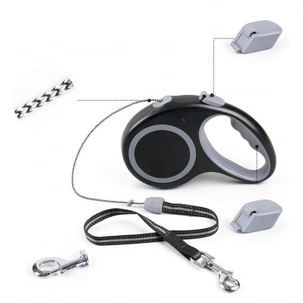 EC.TEAK Dog Retractable Leash for Small Dogs-2