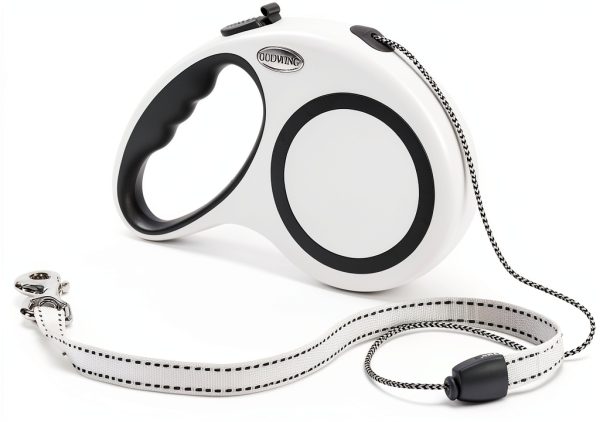GUDWING 30 FT White Retractable Dog Leash Pet Supplies-5