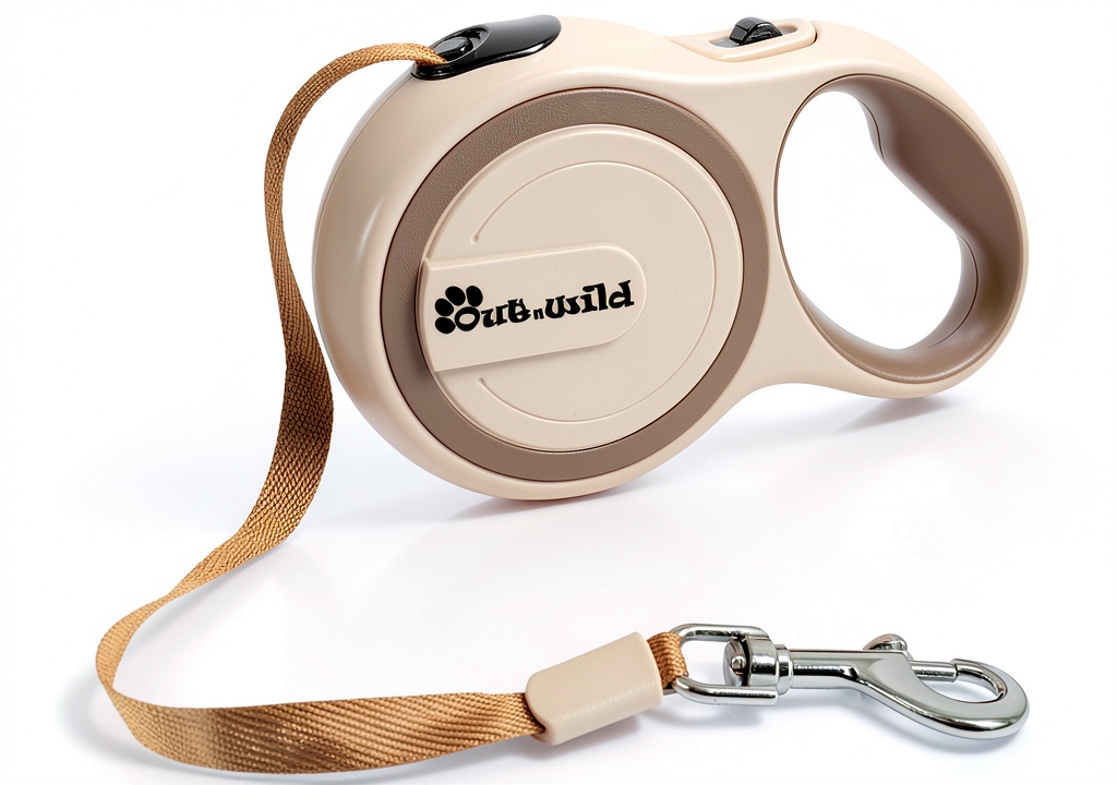 Dealfory retractable dog leash being used in a park