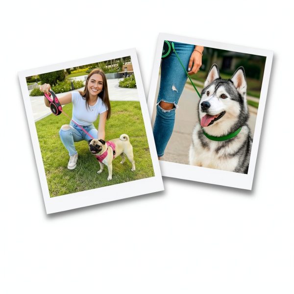 Dog Leash Daizzy Gear Retractable 16ft Heavy Duty Reflective 44 lbs-3