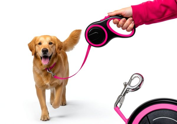 Dog Leash Daizzy Gear Retractable 16ft Heavy Duty Reflective 44 lbs-1