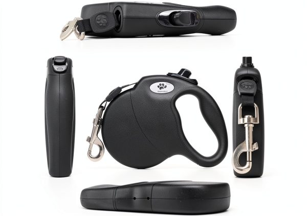 Retractable Dog Leash CROWN PAWS 16ft Chew Proof Steel Wire Big Breed-2