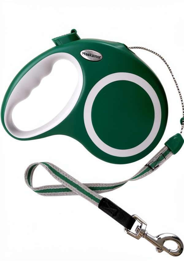Meekamer Green Heavy Duty Retractable Dog Leash 30ft Quick‑Lock Brake-0