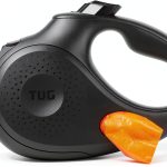 TUG Retractable Dog Leash Medium 16ft Black with Flashlight-0