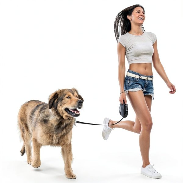 Best-Run Retractable Dog Leash 16ft Small Nylon with Reflective Tape-6