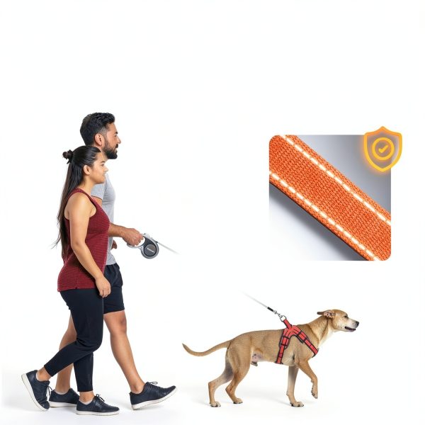 IWOOFI Retractable Dog Leash 16.4ft Shell 360° Swivel Blue-5