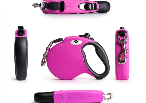 Retractable Dog Leash 16ft Nylon by Crown Paws with Soft Grip-3