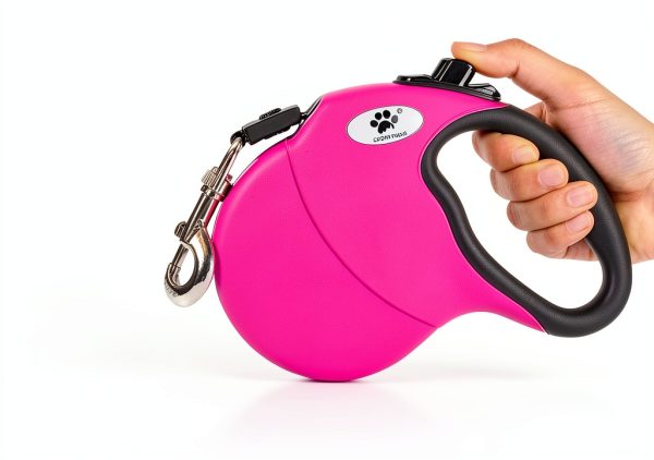 Retractable Dog Leash 16ft Nylon by Crown Paws with Soft Grip-4
