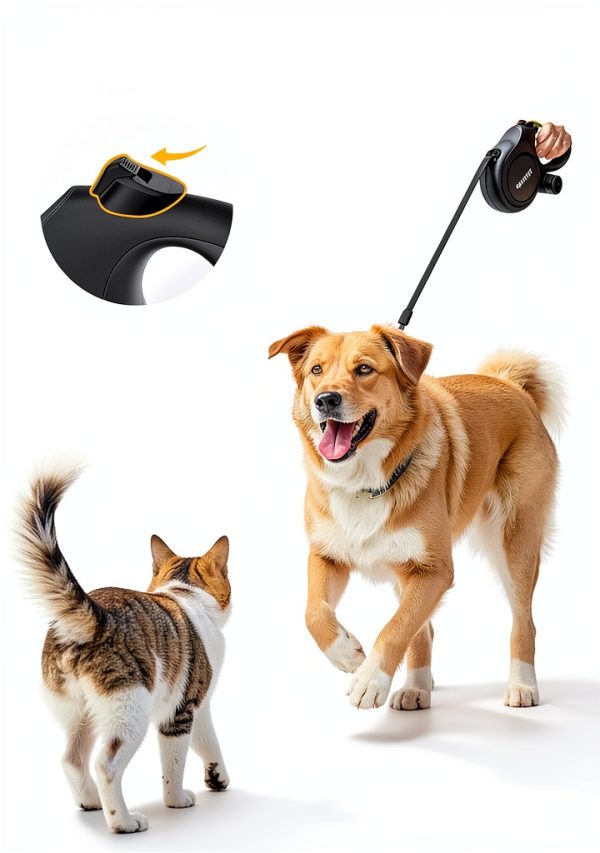 Pecute Retractable Dog Leash 26ft Chew Proof Green 110lb-4