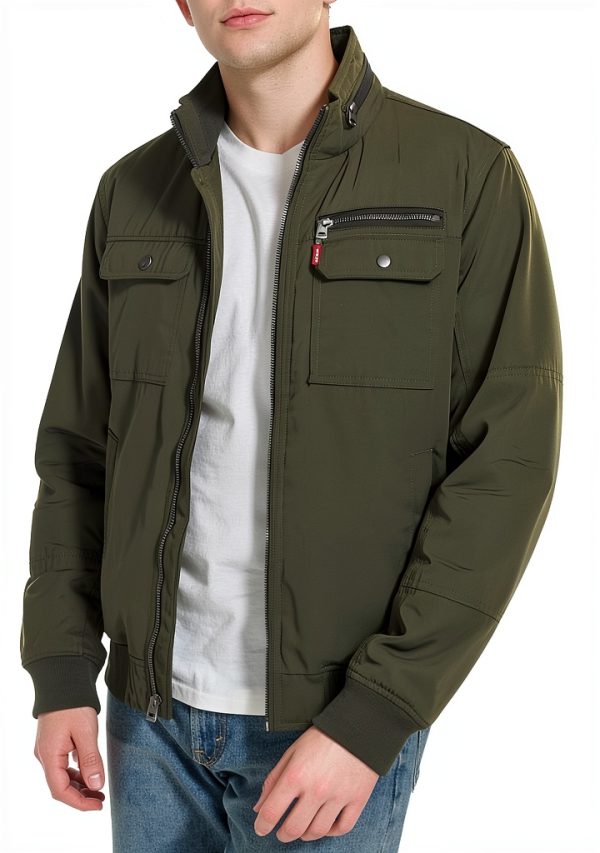 Levi's mens Levi's Men's Stand Collar Utility Bomber-2