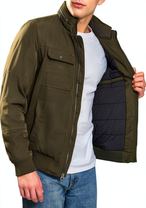 Levi's mens Levi's Men's Stand Collar Utility Bomber-4