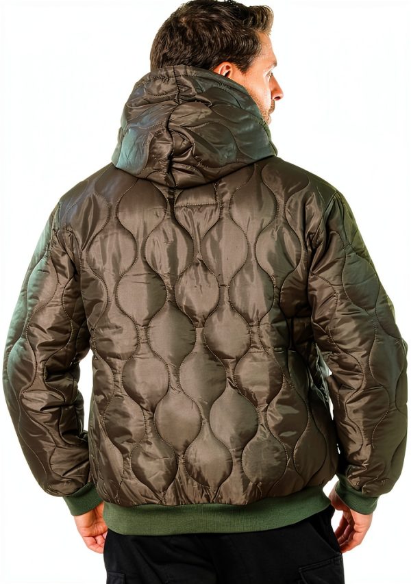 Rothco Quilted Woobie Hooded Sweatshirt Coyote Brown Unisex-3