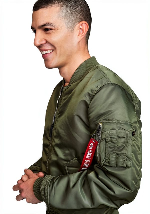 Alpha Industries MA-1 Slim Fit Bomber Flight Jacket - Fighter Pilot Flight Jacket-2
