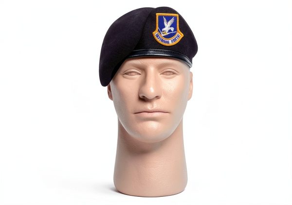 Rothco Inspection Ready Beret with USAF Flash Midnight Navy Blue-5