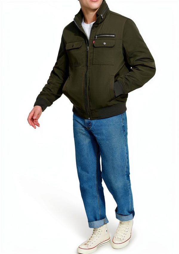 Levi's mens Levi's Men's Stand Collar Utility Bomber-7