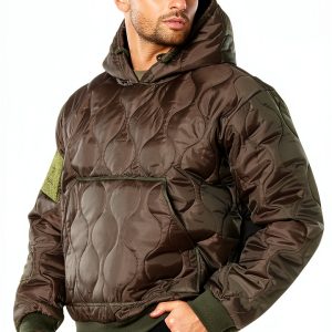 Rothco Quilted Woobie Hooded Sweatshirt Coyote Brown Unisex-0