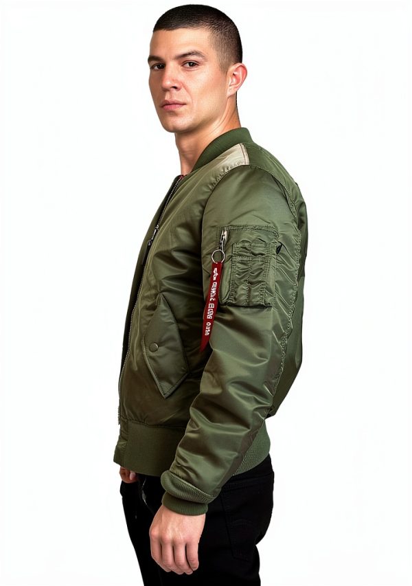 Alpha Industries MA-1 Slim Fit Bomber Flight Jacket - Fighter Pilot Flight Jacket-4