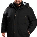 Men's Big & Tall Military Winter Parka Soularge Black-0