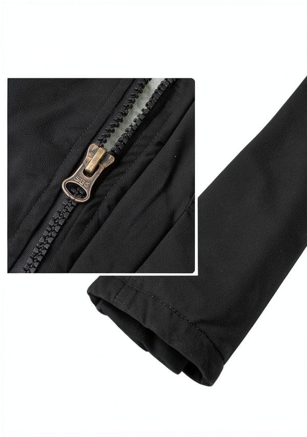 Men's Big & Tall Military Winter Parka Soularge Black-6